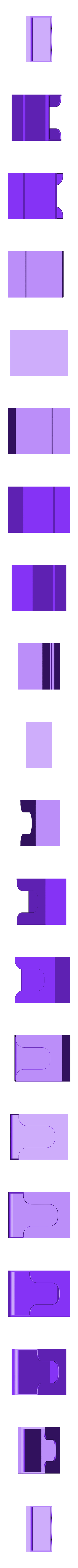 60x25_middle.stl Modular Expandable Remote Control Wall Mount Rack