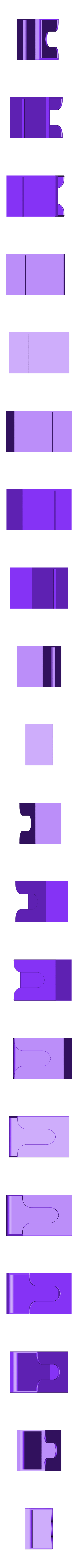 50x25_right.stl Modular Expandable Remote Control Wall Mount Rack