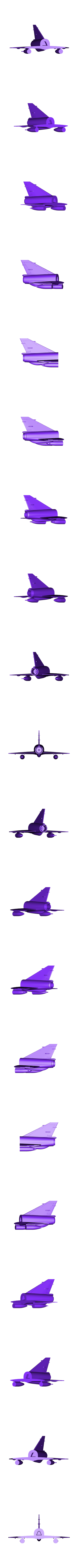 Mirage III 1 64_Mirage III 1 64 v8_Mirage III with tanks tail_.stl Mirage III Combat Aircraft 1:64 Scale Model