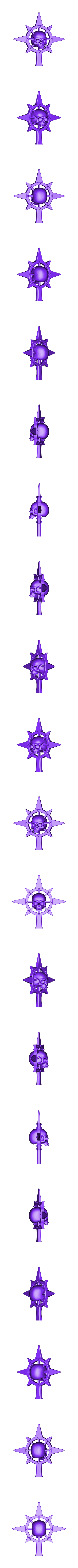 Skull_8_Pointed_Star_Icon.stl Anarchie-Totenkopf-Symbol