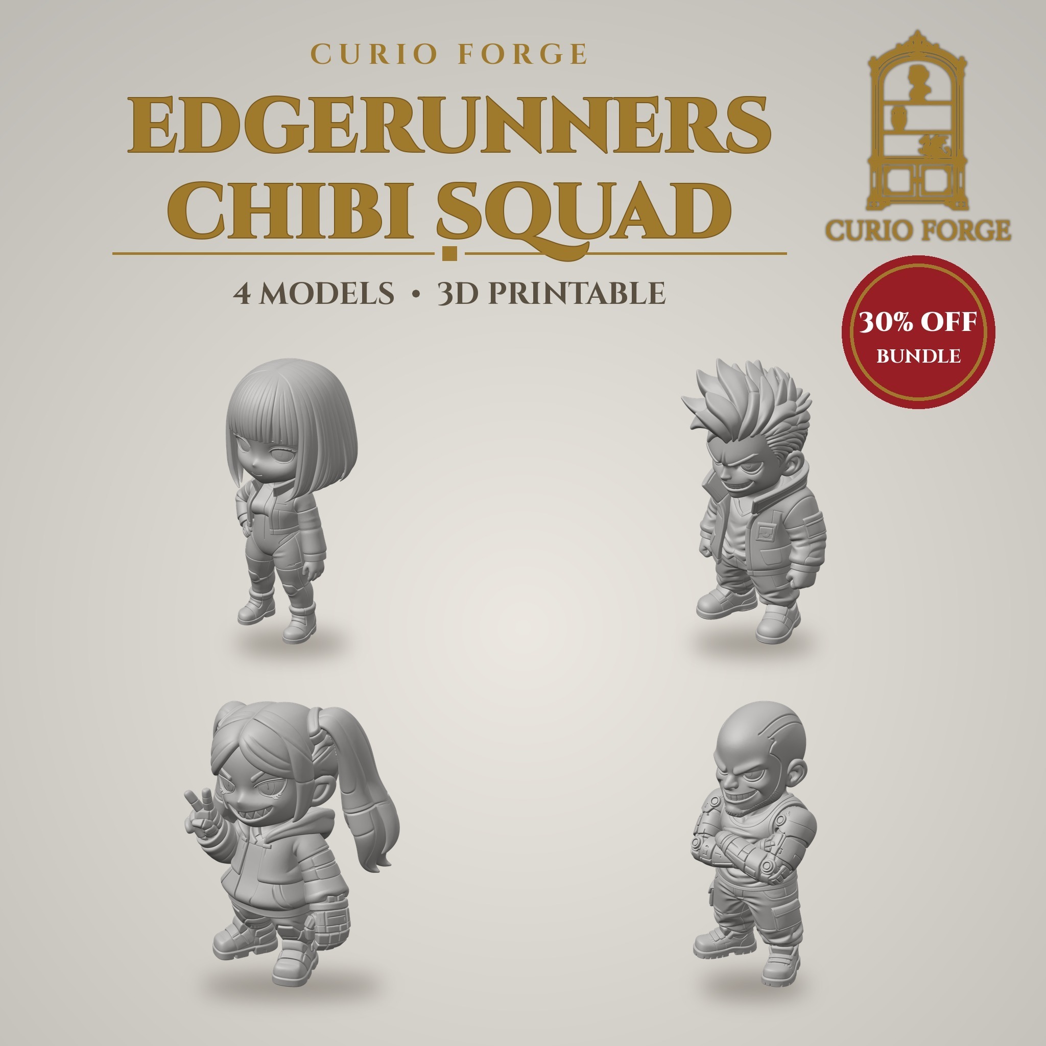 Curio Forge Edgerunners Chibi Squad Pack・Cults